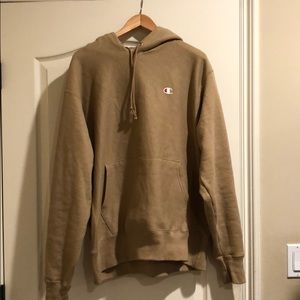 Beige champion hoodie